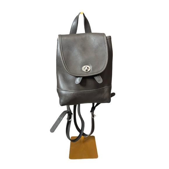 Coach Handbags - Coach Vintage 9960 Mini Backpack Charcoal Gray Glove Tanned Leather